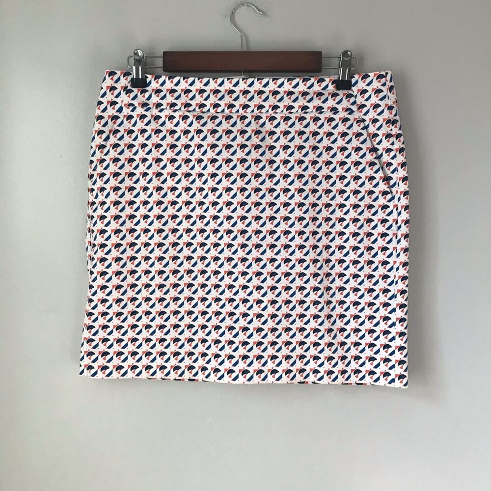 Ann Taylor size 6 Madison midi skirt stretchy geometric pattern